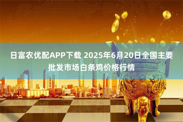 日富农优配APP下载 2025年6月20日全国主要批发市场白条鸡价格行情